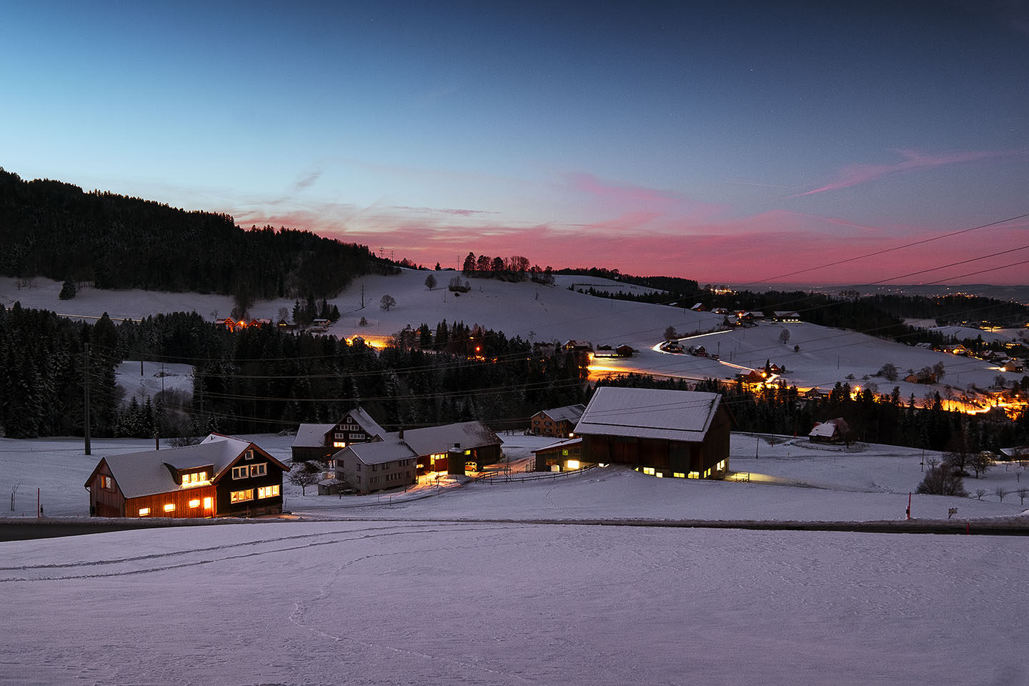 Winterabend ob Heiden
